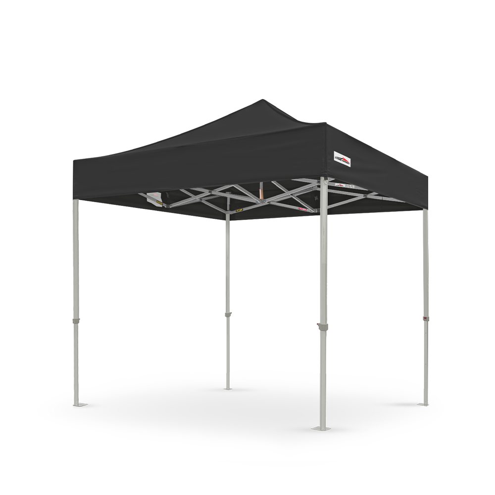X6 Velocity Plain 8x8 Canopy Tent in Black - High strength with Light Weight Aluminum Frame
