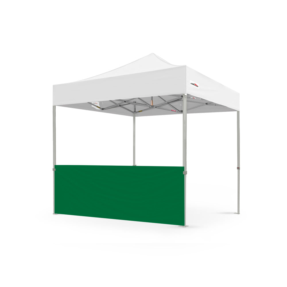 Plain 8ft canopy half wall in green by Flare Shade 