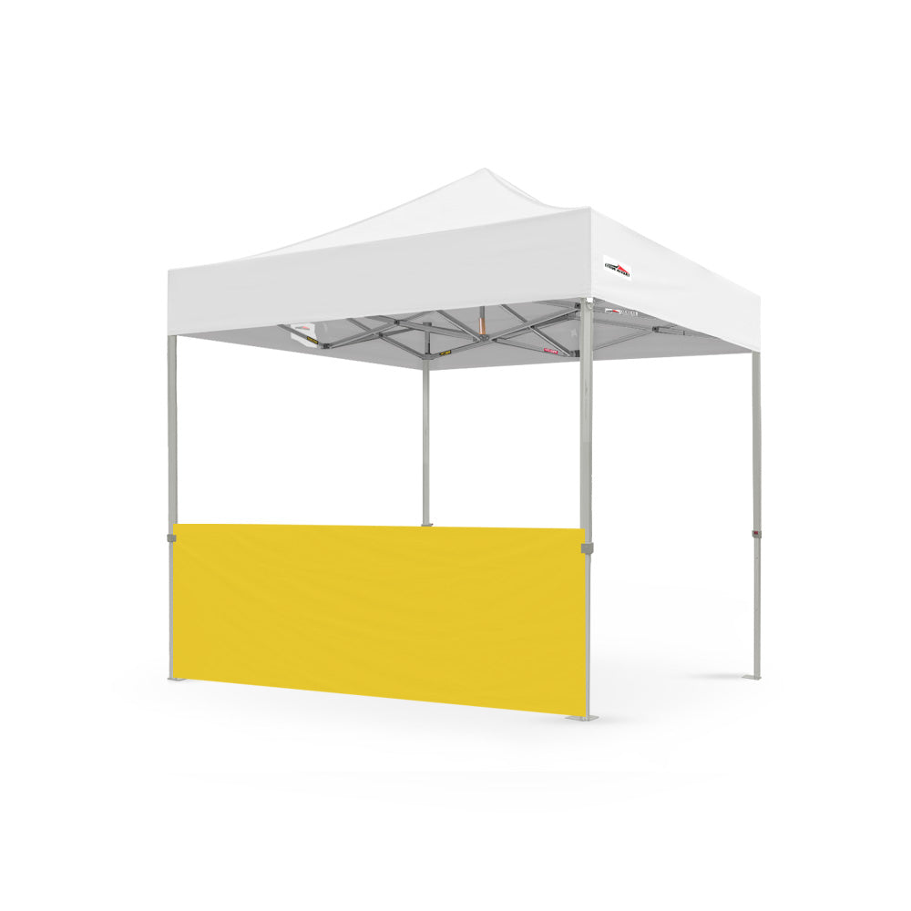Plain 8ft canopy half wall in yellow by Flare Shade 