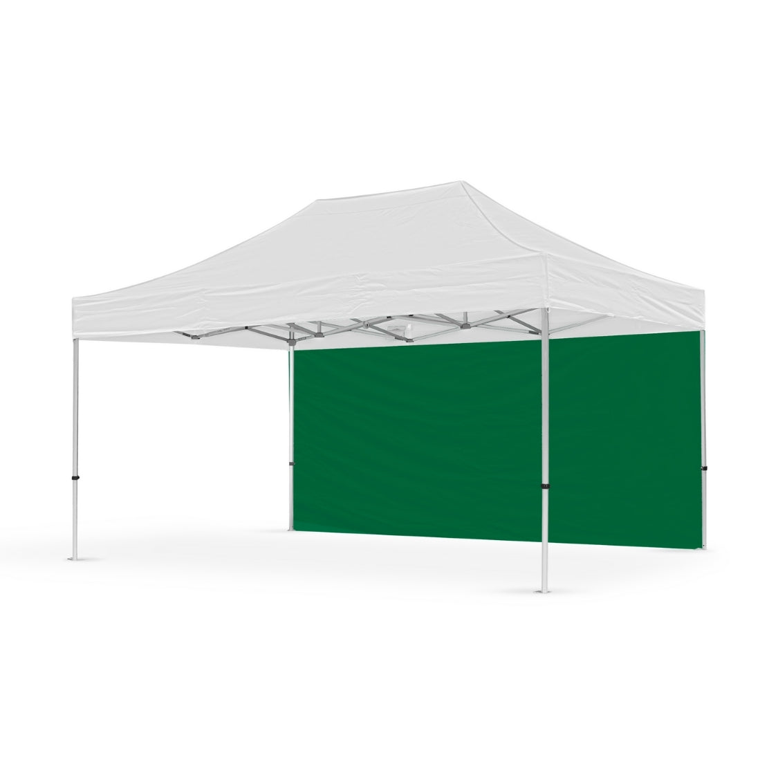 500d pvc polyester 15ft plain canopy full wall in green - Flare Shade
