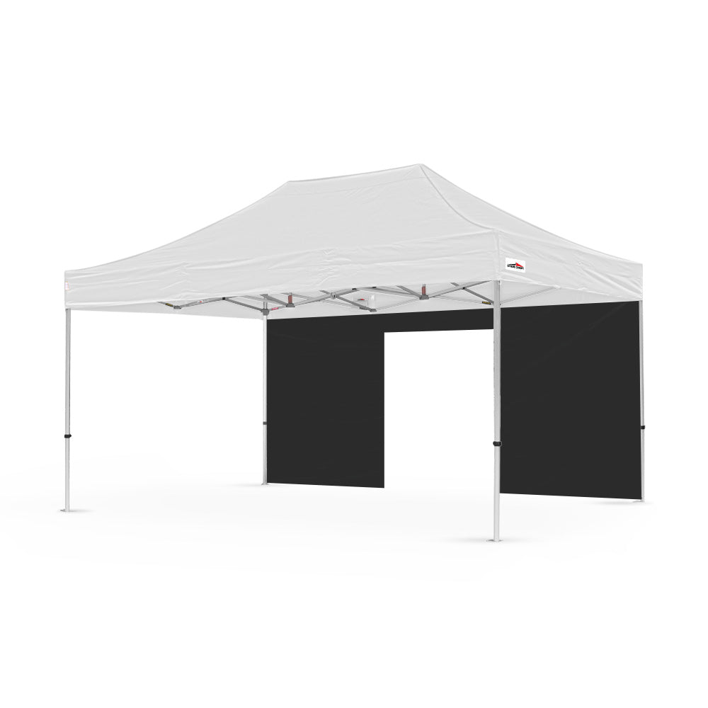 500d pvc polyester 15ft plain canopy door wall in black - Flare Shade