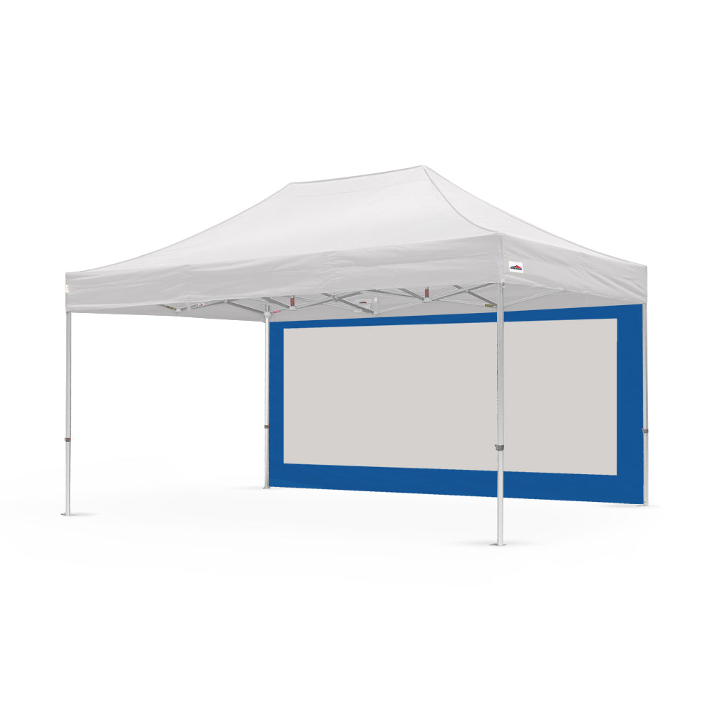 500d pvc polyester 15ft plain mesh window wall for canopy in blue - Flare Shade