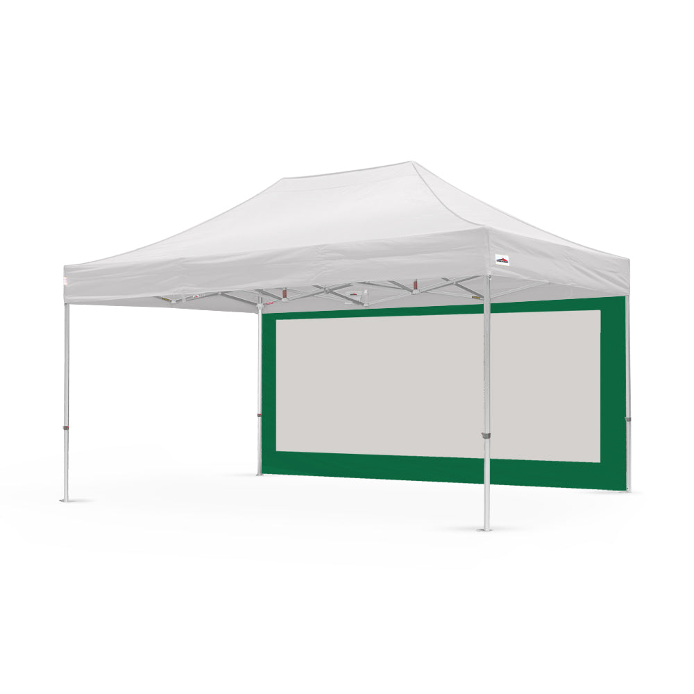 500d pvc polyester 15ft plain mesh window wall for canopy in green - Flare Shade