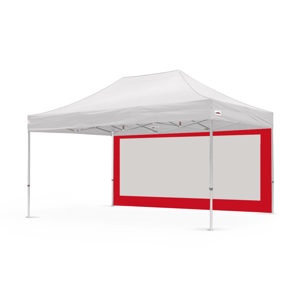 500d pvc polyester 15ft plain mesh window wall for canopy in red - Flare Shade
