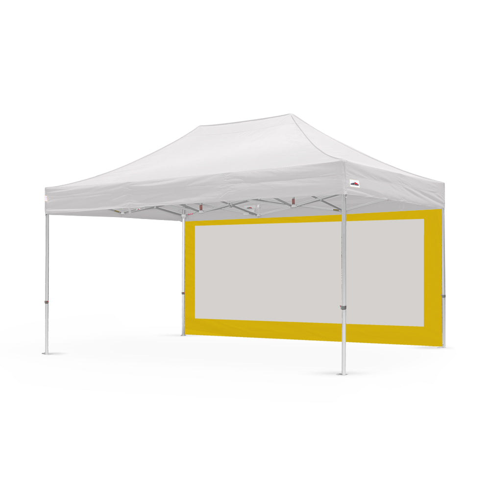500d pvc polyester 15ft plain mesh window wall for canopy in yellow - Flare Shade