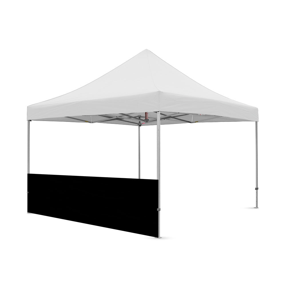 Plain 10ft canopy half wall in black by Flare Shade 