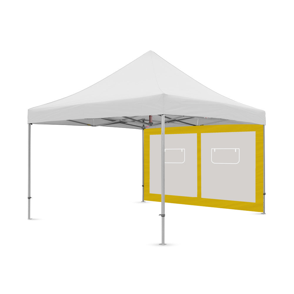 13ft canopy service window wall in red, designed by Flare Shade for outdoor use