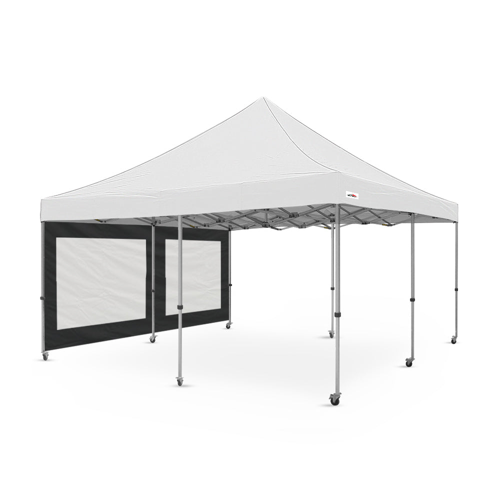 Heavy-Duty Plain 16ft Canopy Mesh Window Wall in Black - Flare Shade