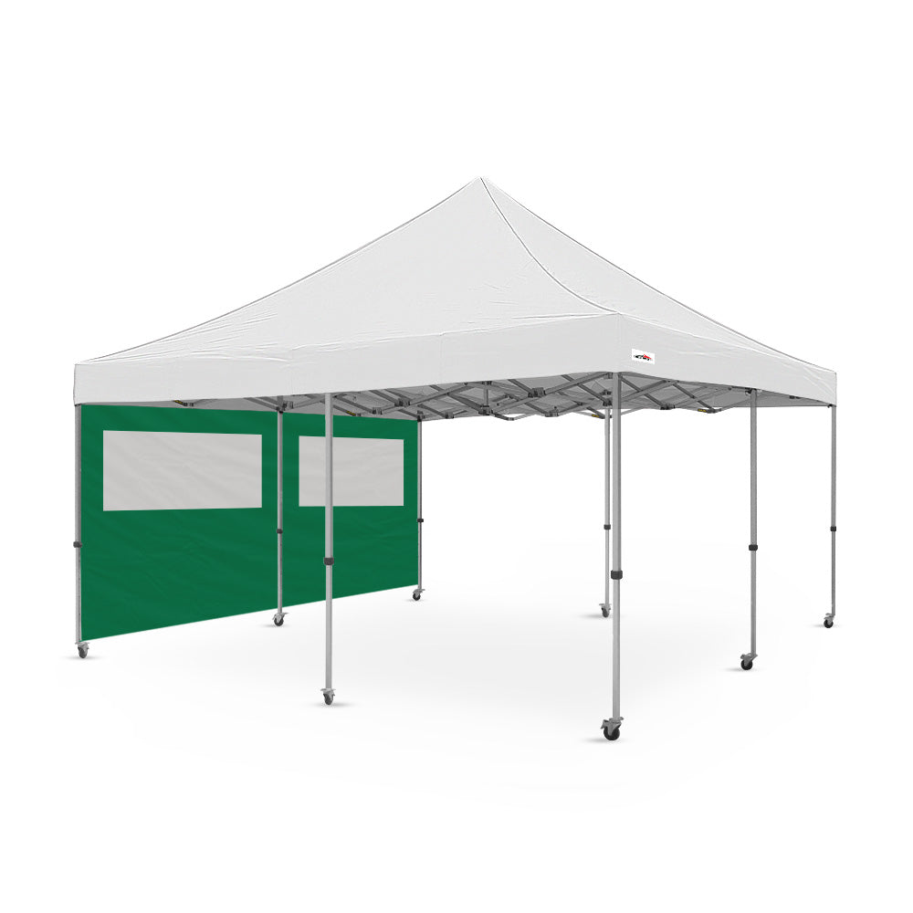 Heavy-Duty Plain 16ft Canopy PVC Window Wall in Green - Flare Shade