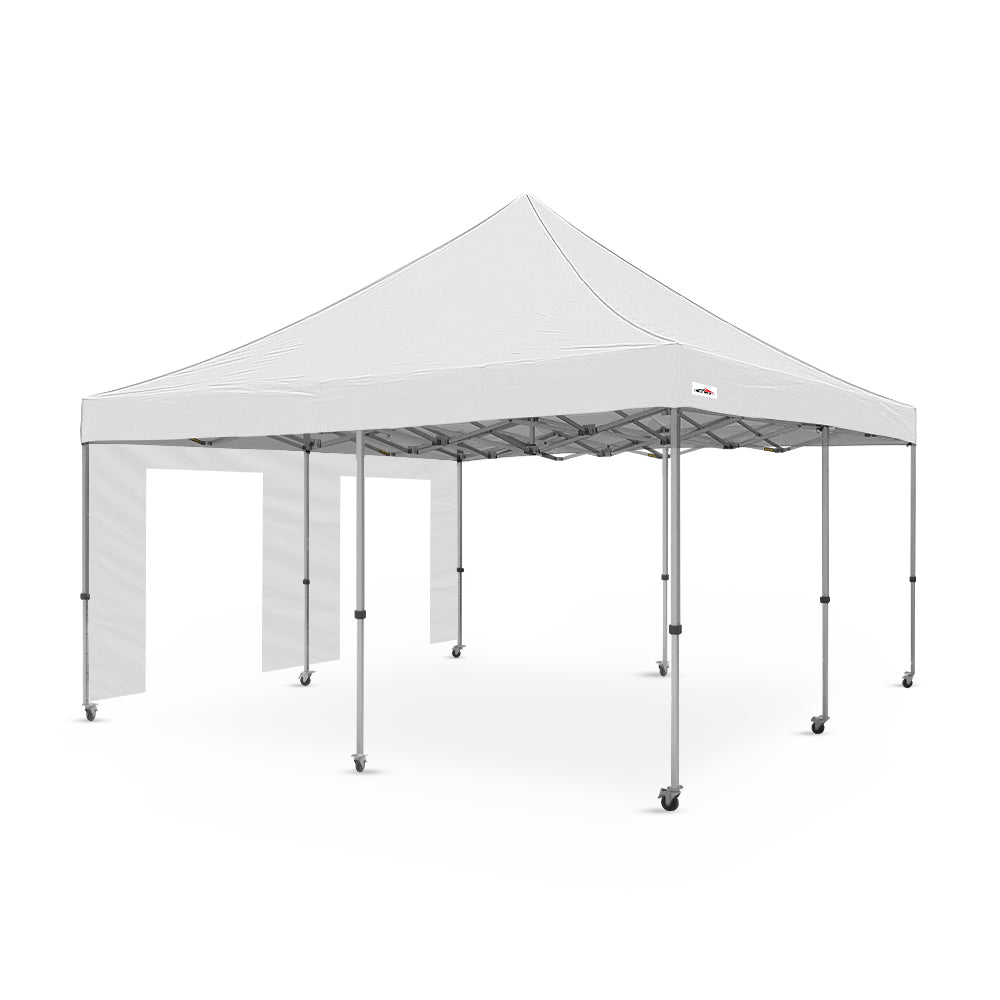 Heavy-Duty Plain 16ft Canopy Door Wall in White - Flare Shade