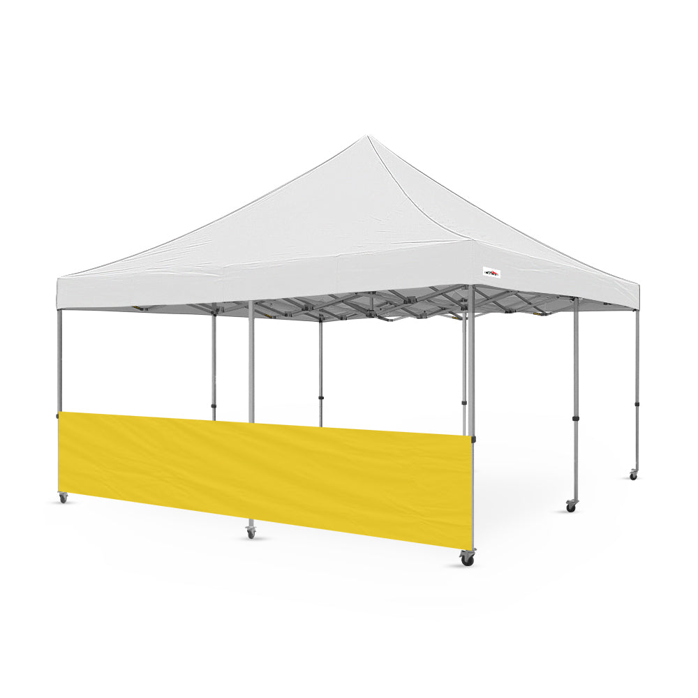 Heavy-Duty Plain 16ft Canopy Half Wall in Yellow - Flare Shade