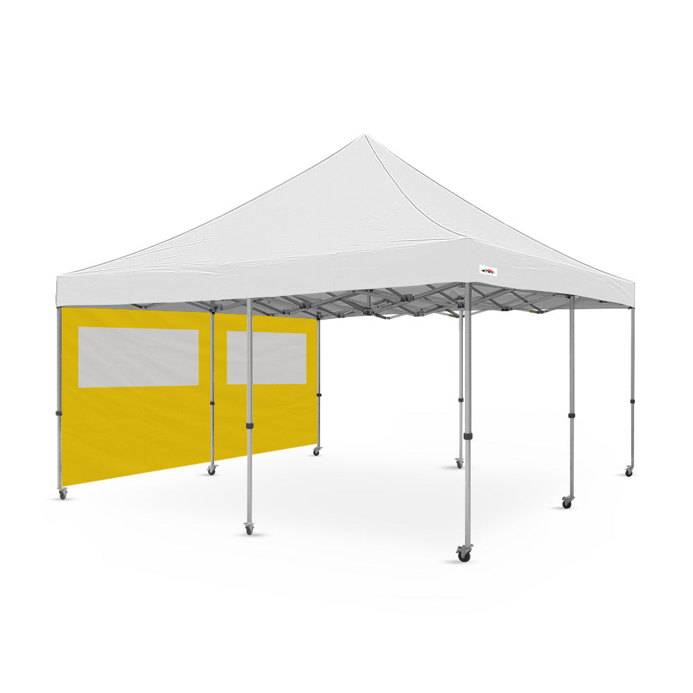Heavy-Duty Plain 16ft Canopy PVC Window Wall in Yellow - Flare Shade