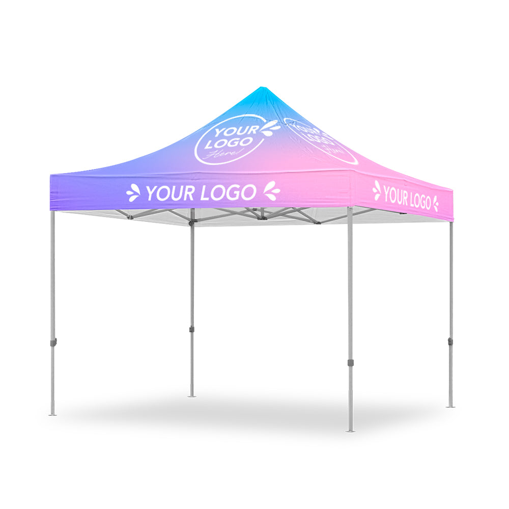 10x10 custom canopy tent with logo - X4 X-Trek - Regular Strength - Flare Shade