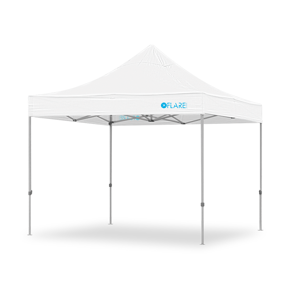 10x10 Canopy Tent in White| X4 X-TREK Regular trSength - Flare Shade 