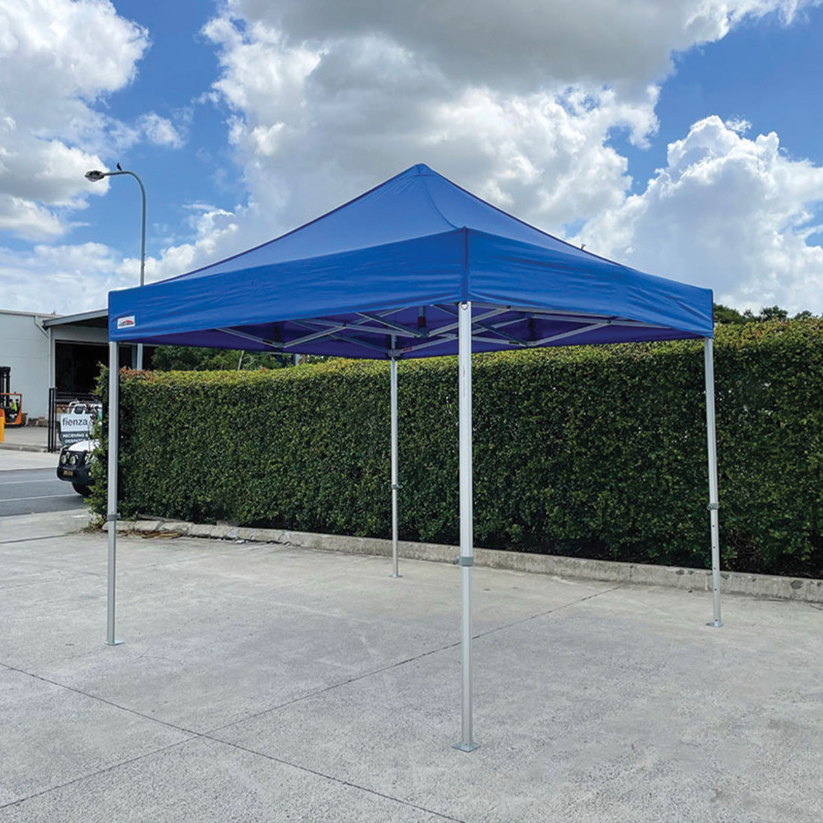 X7 Tectonic Blue 10x10 Canopy Tent - Ultra Strength Outdoor Setup - Flare Shade
