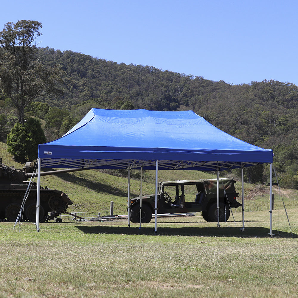 X7 Tectonic 20ft x 20ft plain canopy tent outdoor setup - Ultra strength - Flare Shade