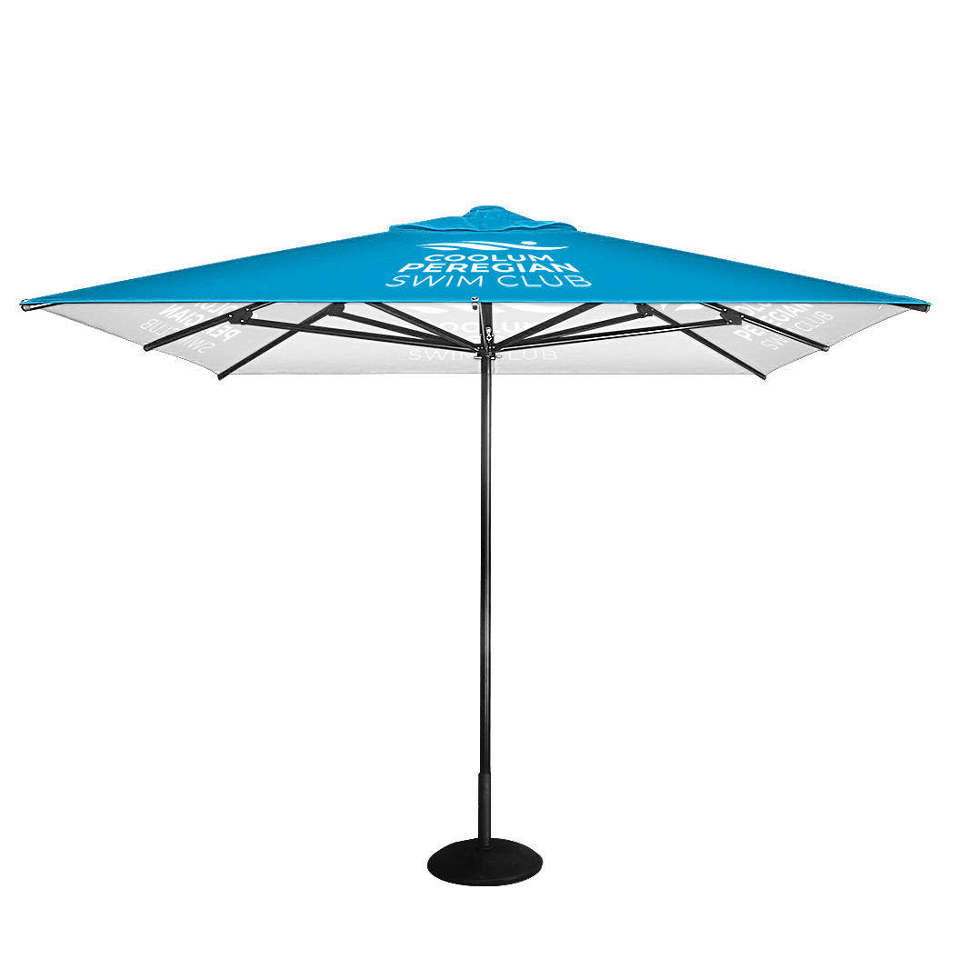 klient pegs kæmpe 6ftx6ft Custom Printed Square Patio Umbrella | Flare Shade